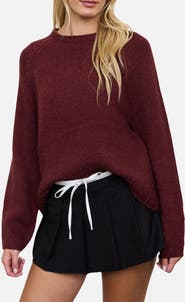 Blu Pepper Raglan Rib Knit Sweater