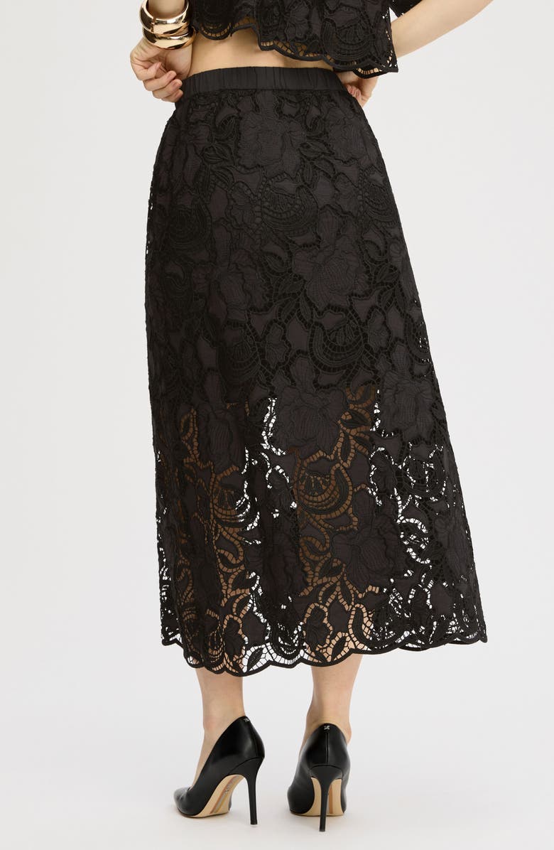 Sam Edelman Lace Maxi Skirt, Alternate, color, True Black