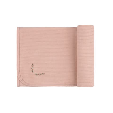 Organic Wide Rib Embroidered Scallop Collar Collection - Blanket