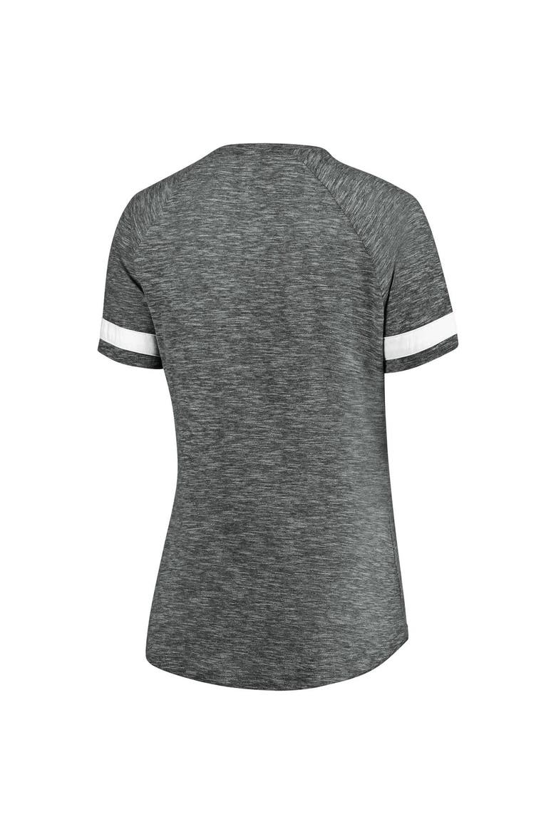 Women's Fanatics Branded Gray/White Brooklyn Nets Showtime Winning With Pride Notch Neck T-Shirt, Alternate, color, Gray