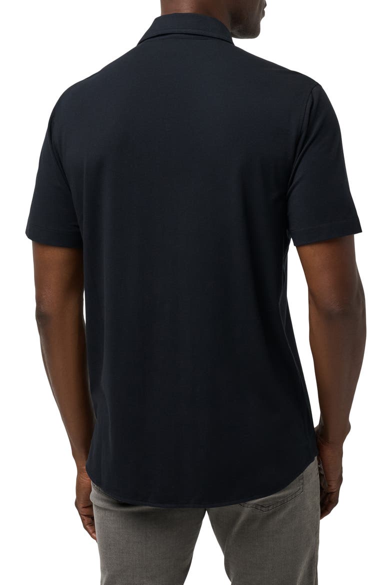 Sands of Time Short Sleeve Stretch Button-Up Shirt, Alternate, color, BLACK