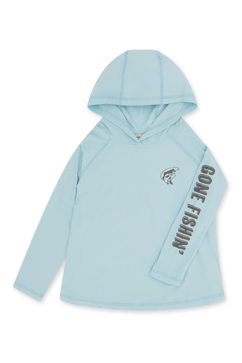 Kids' Reel Deal Tech Gone Fishin' Performance Hoodie, Alternate, color, CRYSTAL BLUE