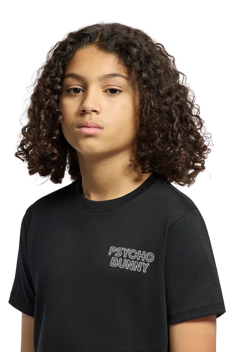 Psycho Bunny Kids' Sydney Cotton Graphic T-Shirt, Alternate, color, Black