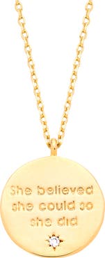 Estella Bartlett Engraved Quote Necklace