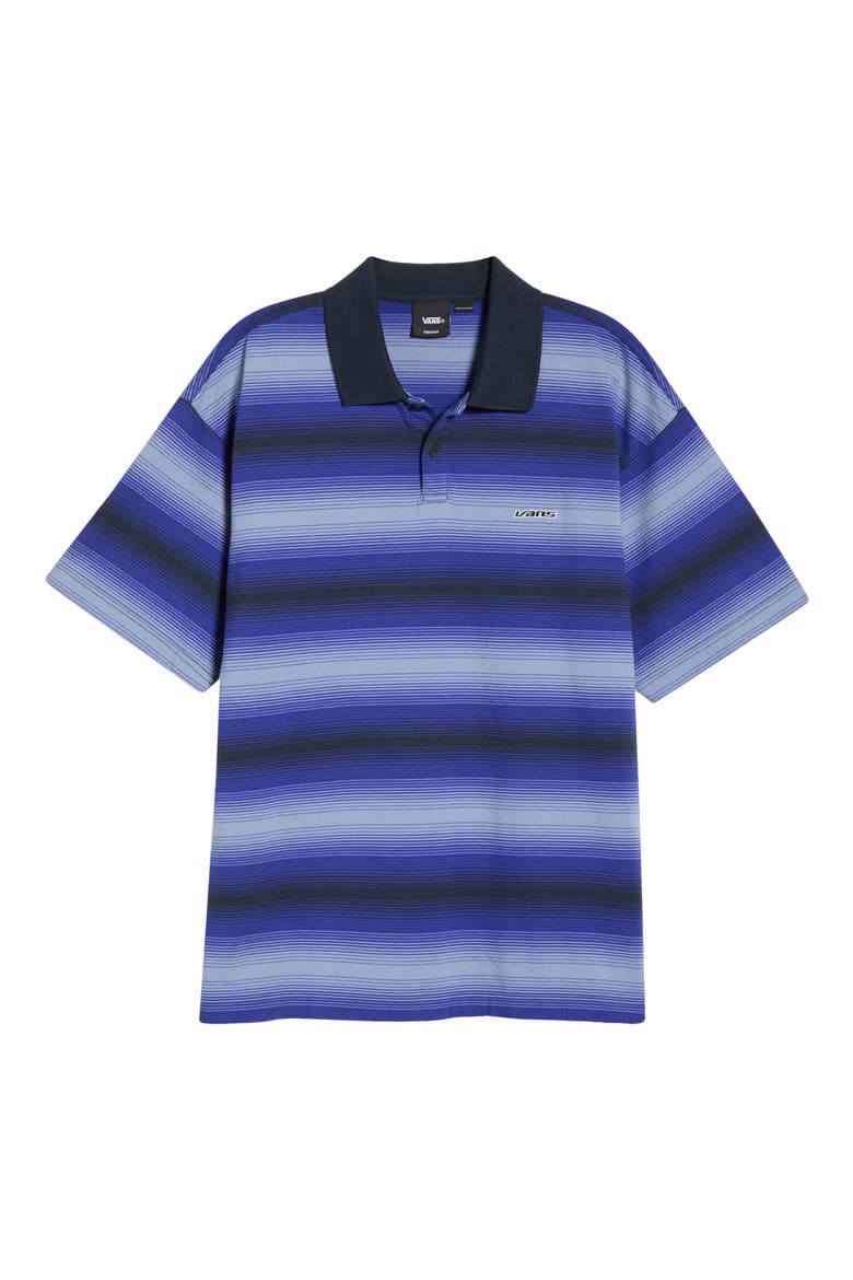 Molino Shadow Stripe Cotton Polo, Alternate, color, ROYAL COBALT