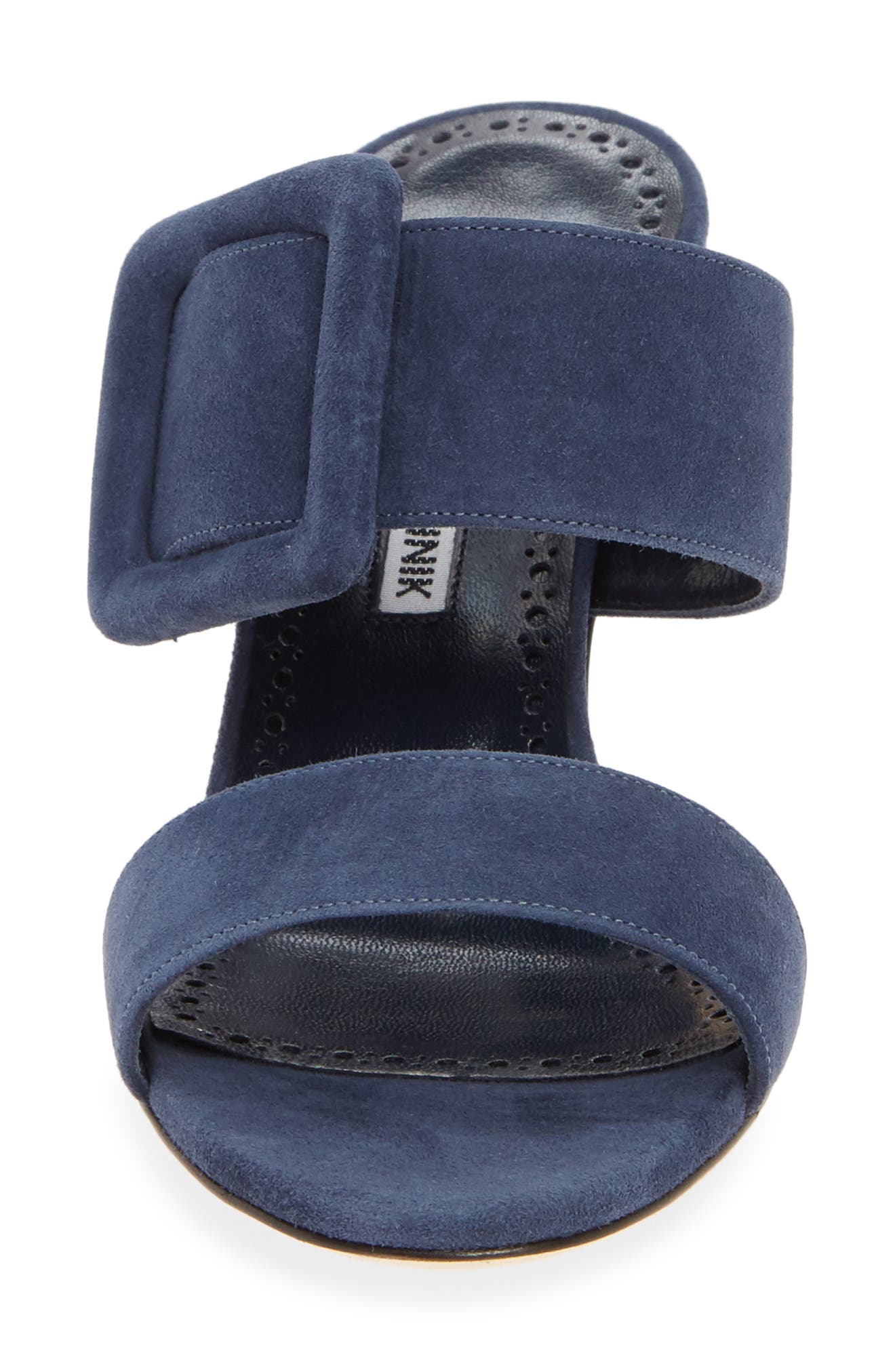 Gable Buckle Slide Sandal, Alternate, color, DENIM NAVY SUEDE