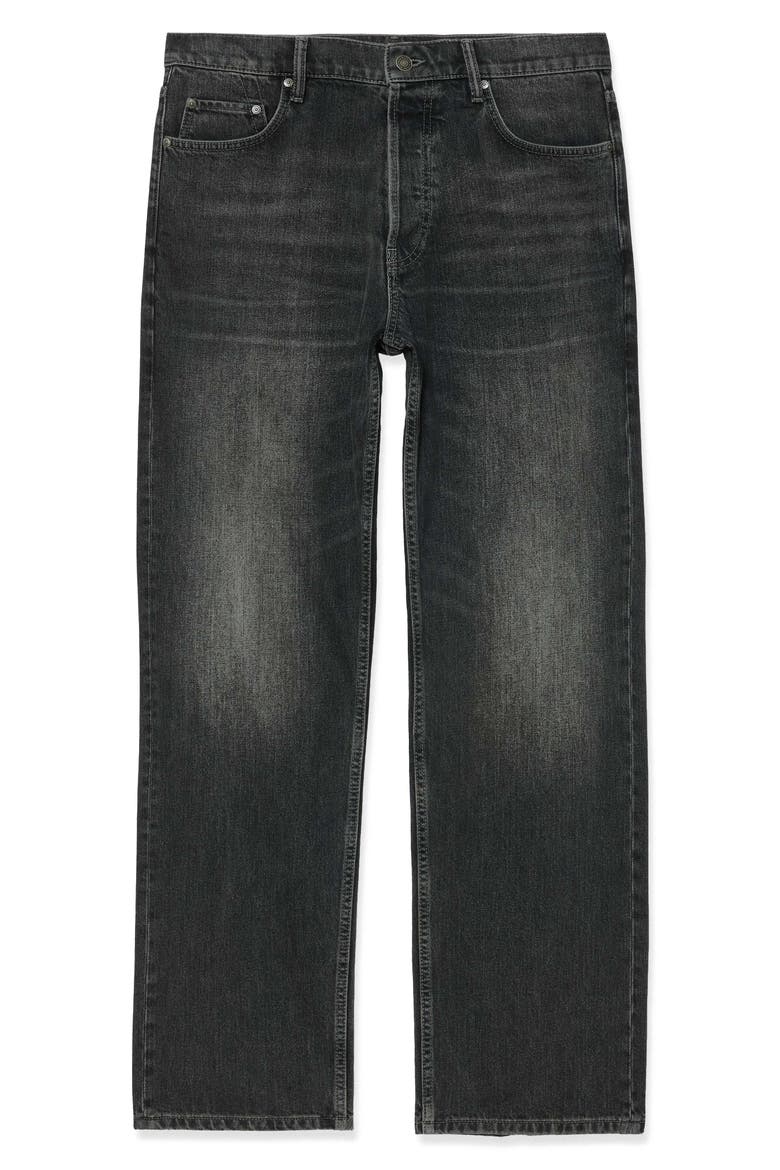 Loose Straight Leg Jeans, Alternate, color, WASHED GREY