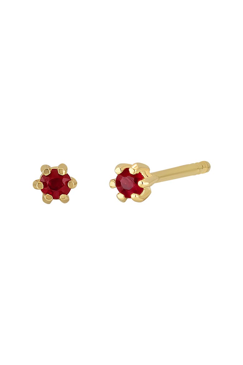 18K Yellow Gold Solitaire Stud Earrings (Nordstrom Exclusive), Main, color, 18KY