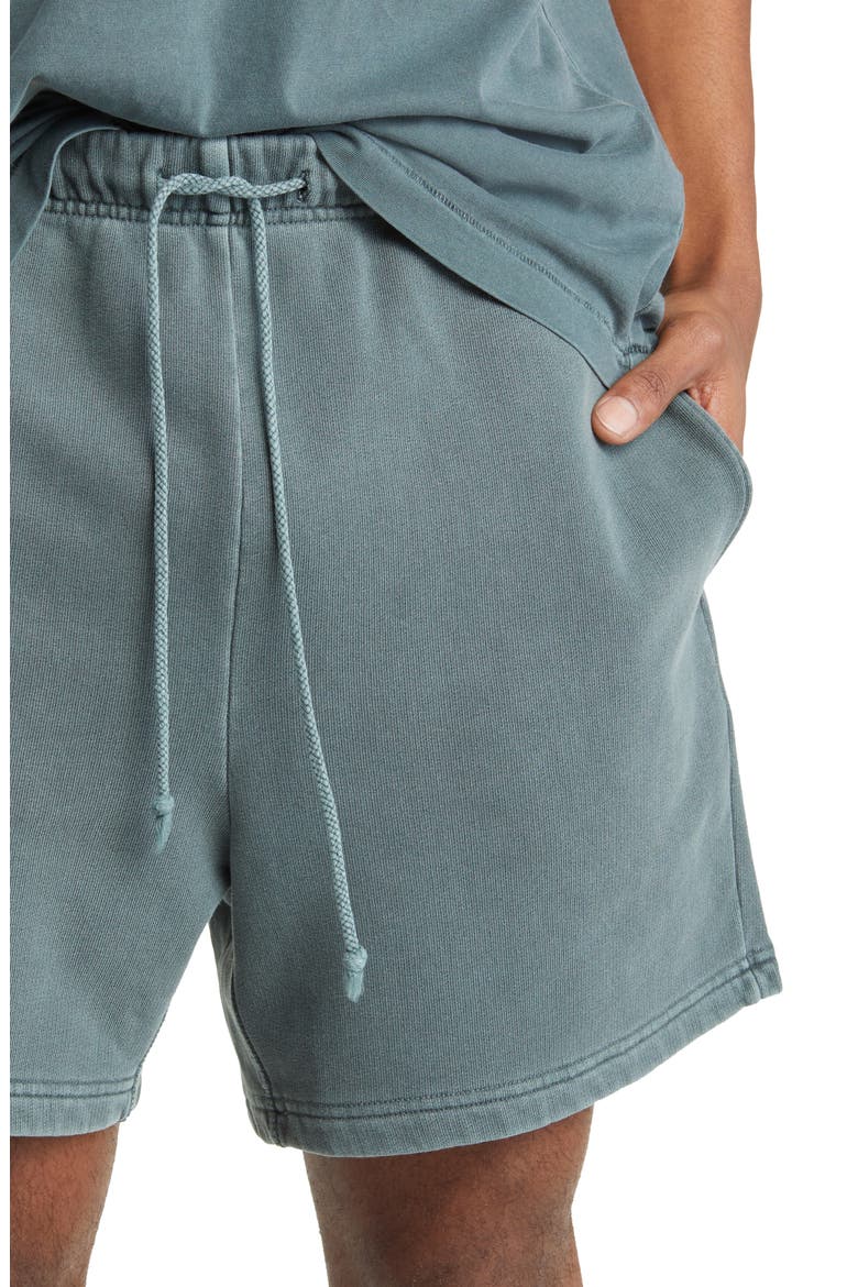 Core Organic Cotton Brushed Terry Sweat Shorts, Alternate, color, VINTAGE SLATE