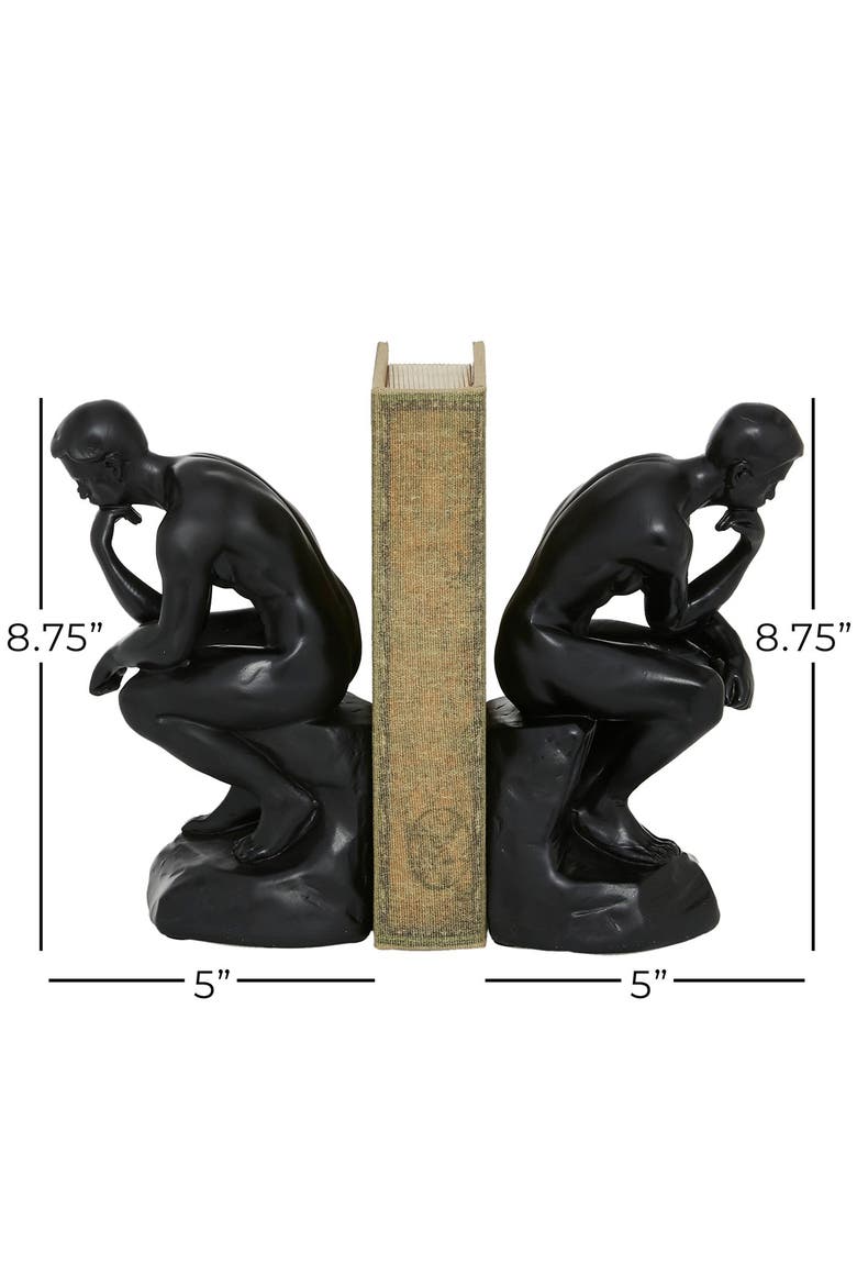 Novogratz Black Polystone Meditative Bookends - Set of 2 - 5