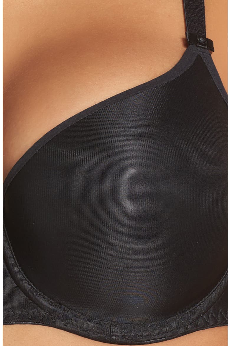 Underwire Smoothing T-Shirt Bra, Alternate, color, BLACK