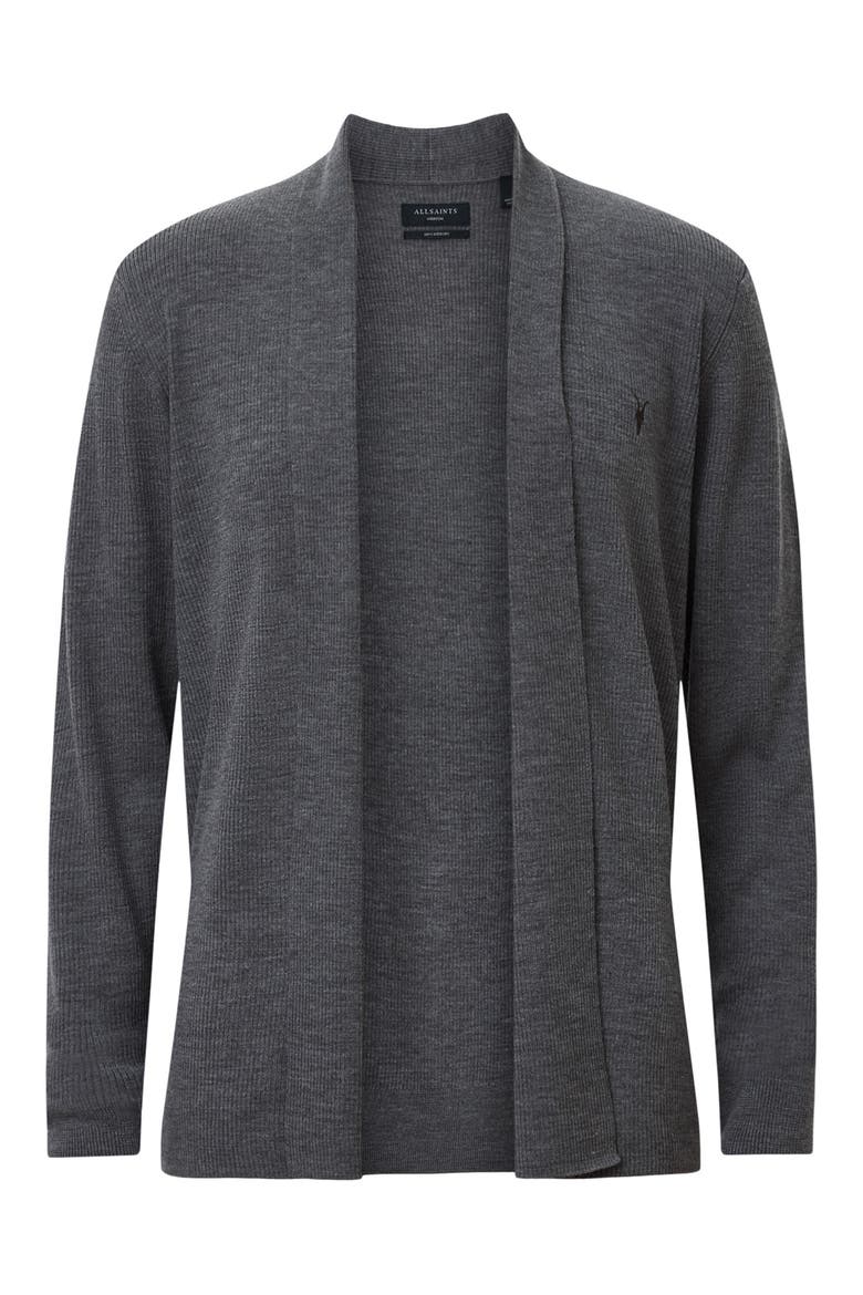 Mode Merino Wool Shawl Collar Cardigan, Alternate, color, MONUMENT GREY
