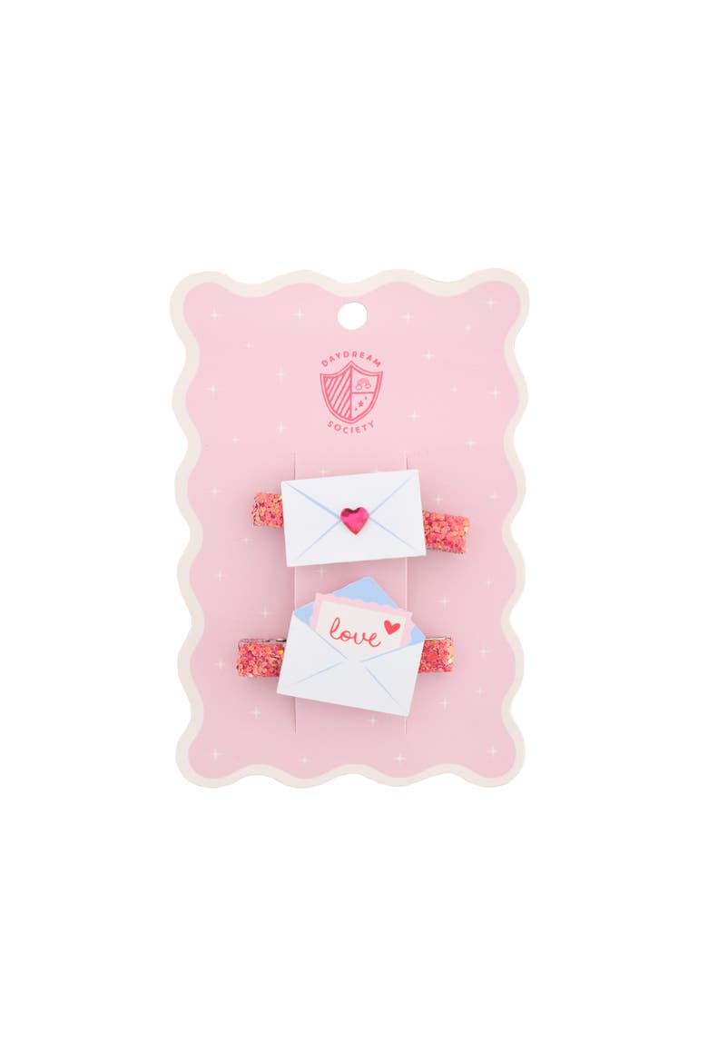 Love Birds Love Notes Hair Clip Set, Main, color, Assorted Pre-Pack