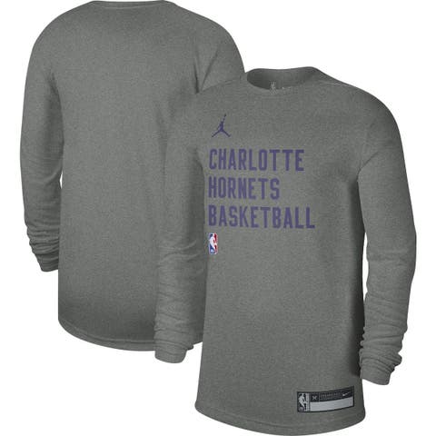 Unisex Jordan Brand Heather Gray Charlotte Hornets 2023/24 Legend On-Court Practice Long Sleeve T-Shirt