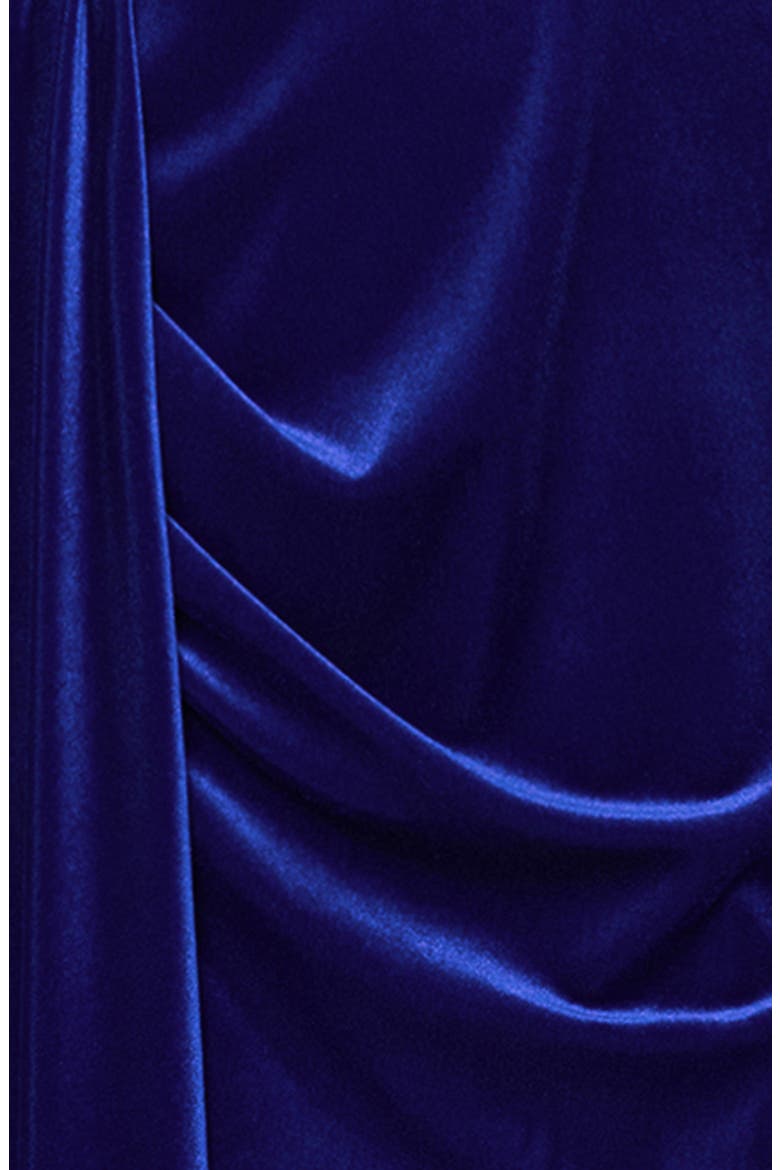 Drape Strapless Velvet Gown, Alternate, color, SAPPHIRE