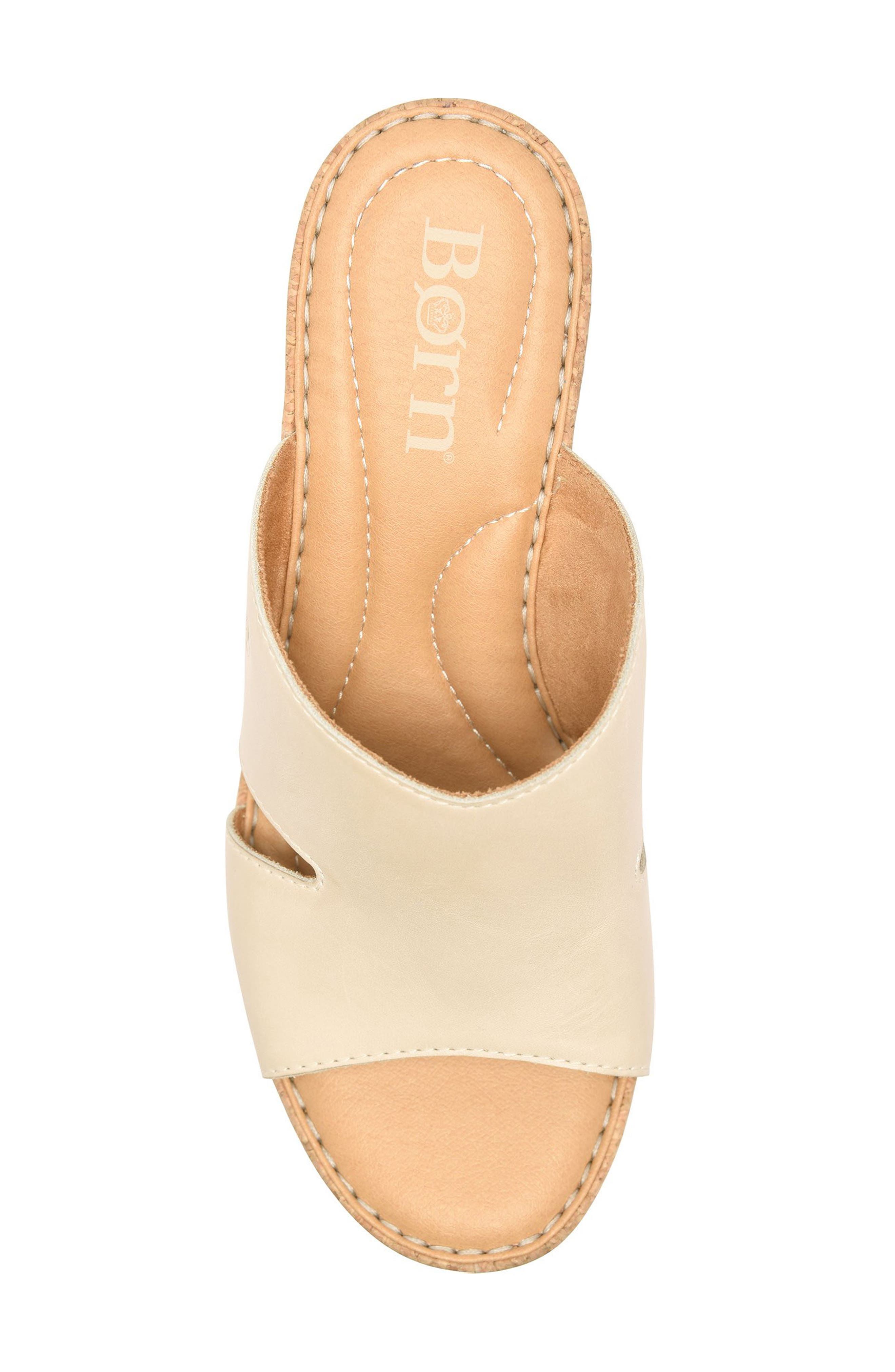 Børn Sorine Platform Wedge Sandal, Alternate, color, Cream Leather