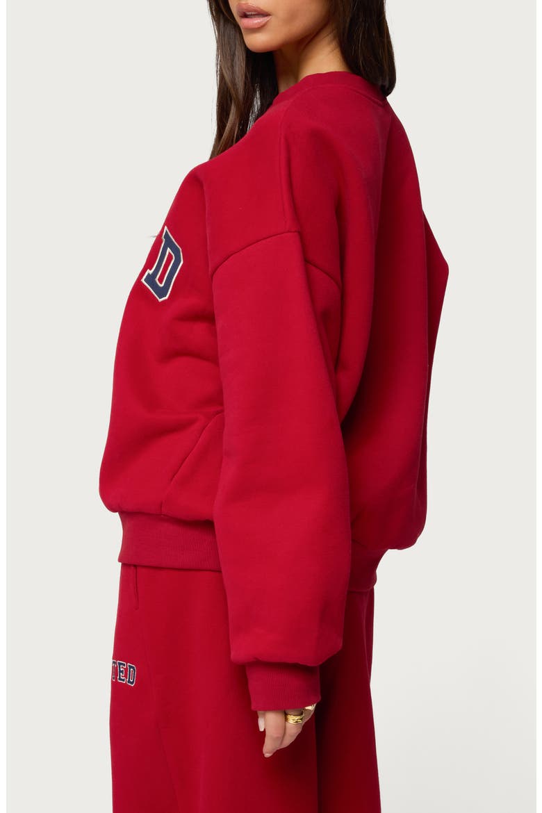 Major Logo Sweatshirt, Alternate, color, RED