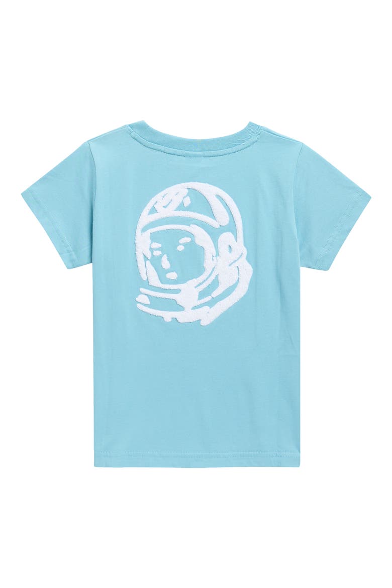 Kids' Astronaut Logo Embroidered T-Shirt, Alternate, color, MILKY BLUE
