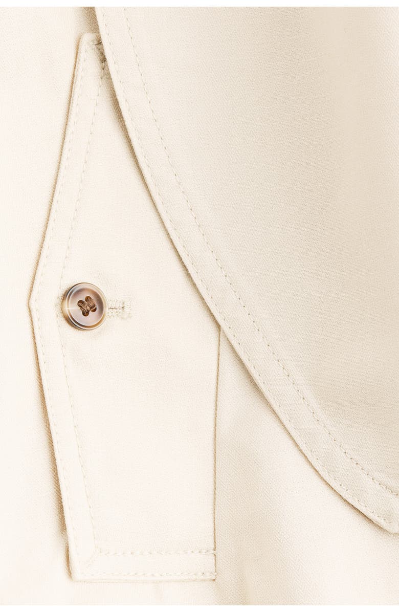 H&M Linen-blend jacket with scarf collar, Alternate, color, 