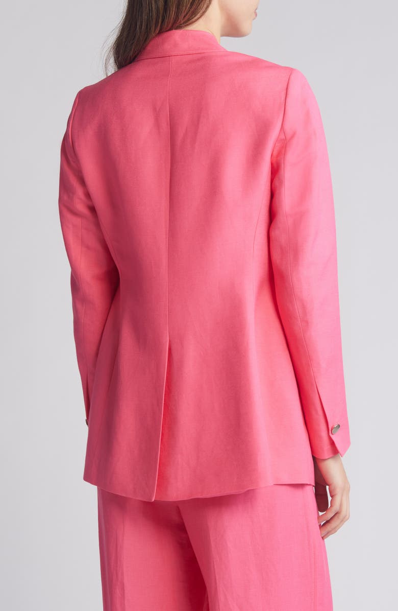 Anne Klein One-Button Linen Blend Blazer, Alternate, color, 