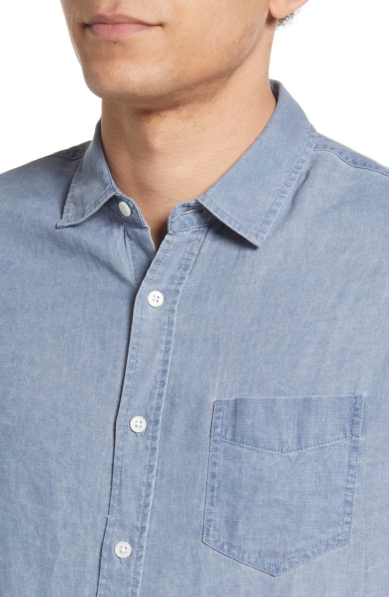 Rails Mykonos Linen Blend Button-Up Shirt, Alternate, color, 