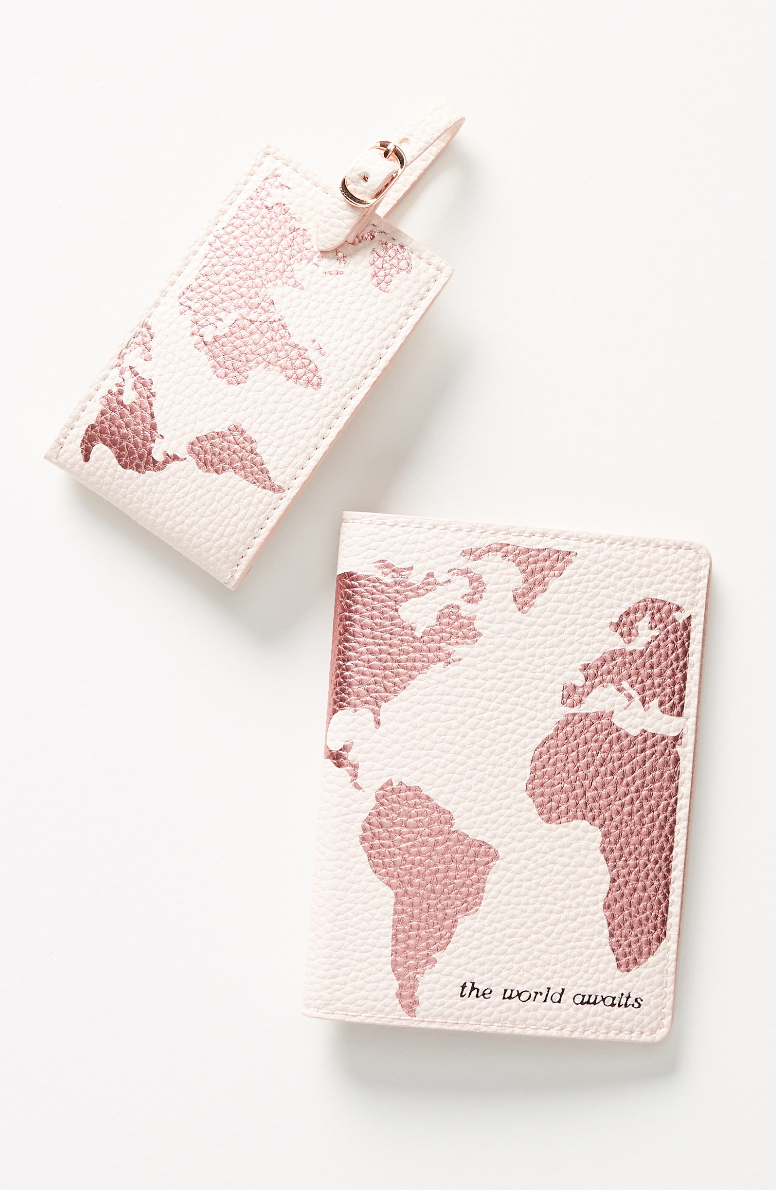 Anthropologie Home Anthropologie Luggage Tag & Passport Cover Set, Main, color, 