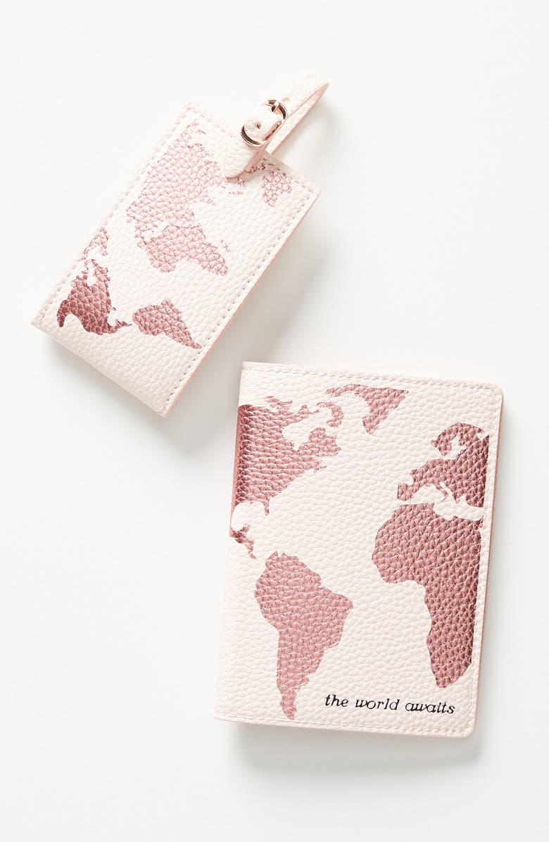 Anthropologie Home Anthropologie Luggage Tag & Passport Cover Set, Main, color,