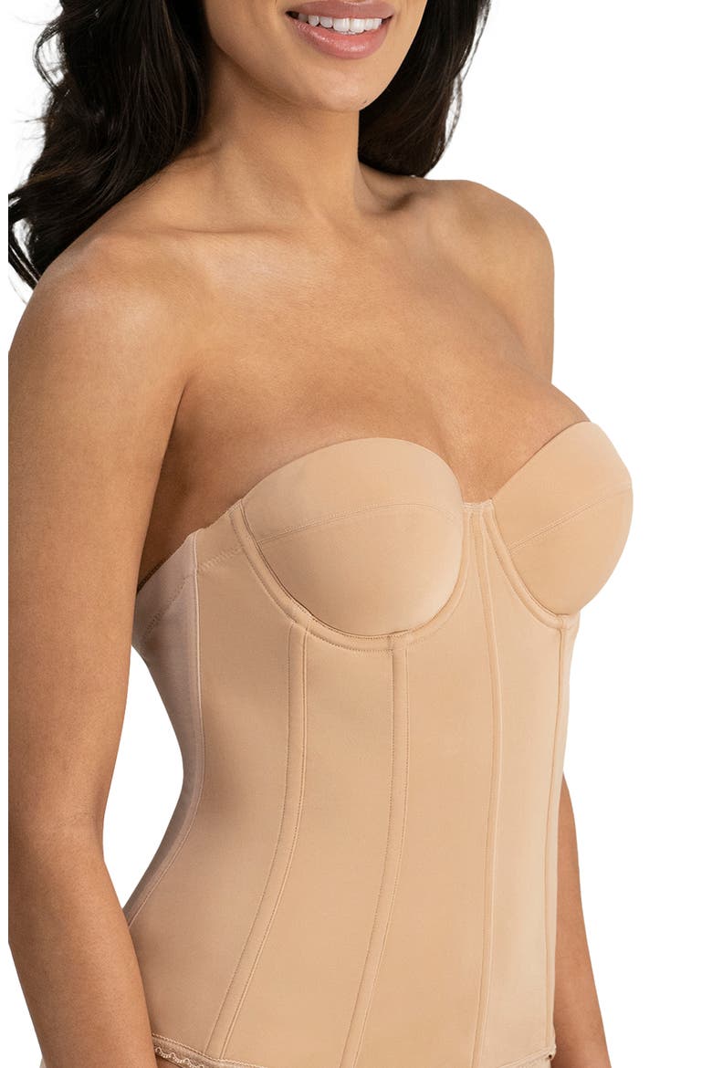 Brianna Strapless Corset, Alternate, color, MOCHA