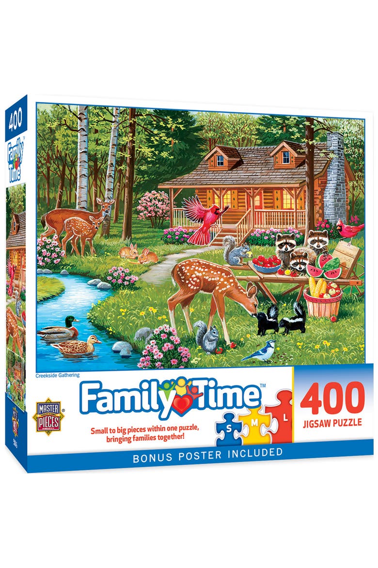 Creekside Gathering 400 Piece Puzzle, Main, color, Multicolor