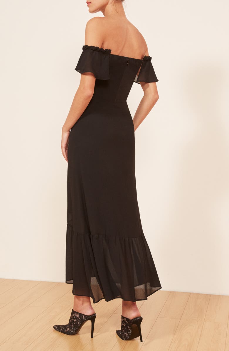 Reformation Butterfly Midi Dress, Alternate, color,