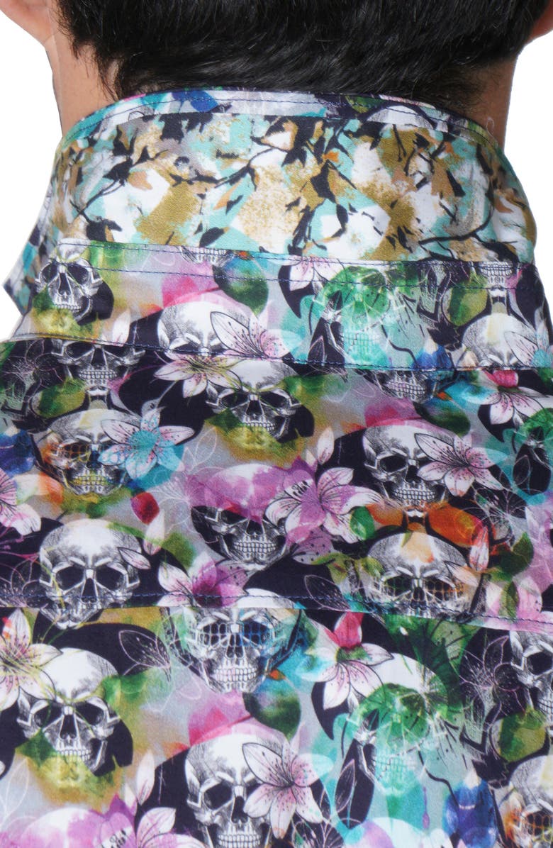 Robert Graham Perry Short Sleeve Woven Button-Up Shirt, Alternate, color,