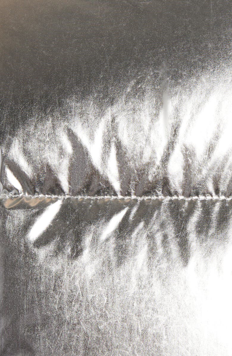 Moncler Blavet Metallic Crop Down Vest, Alternate, color,