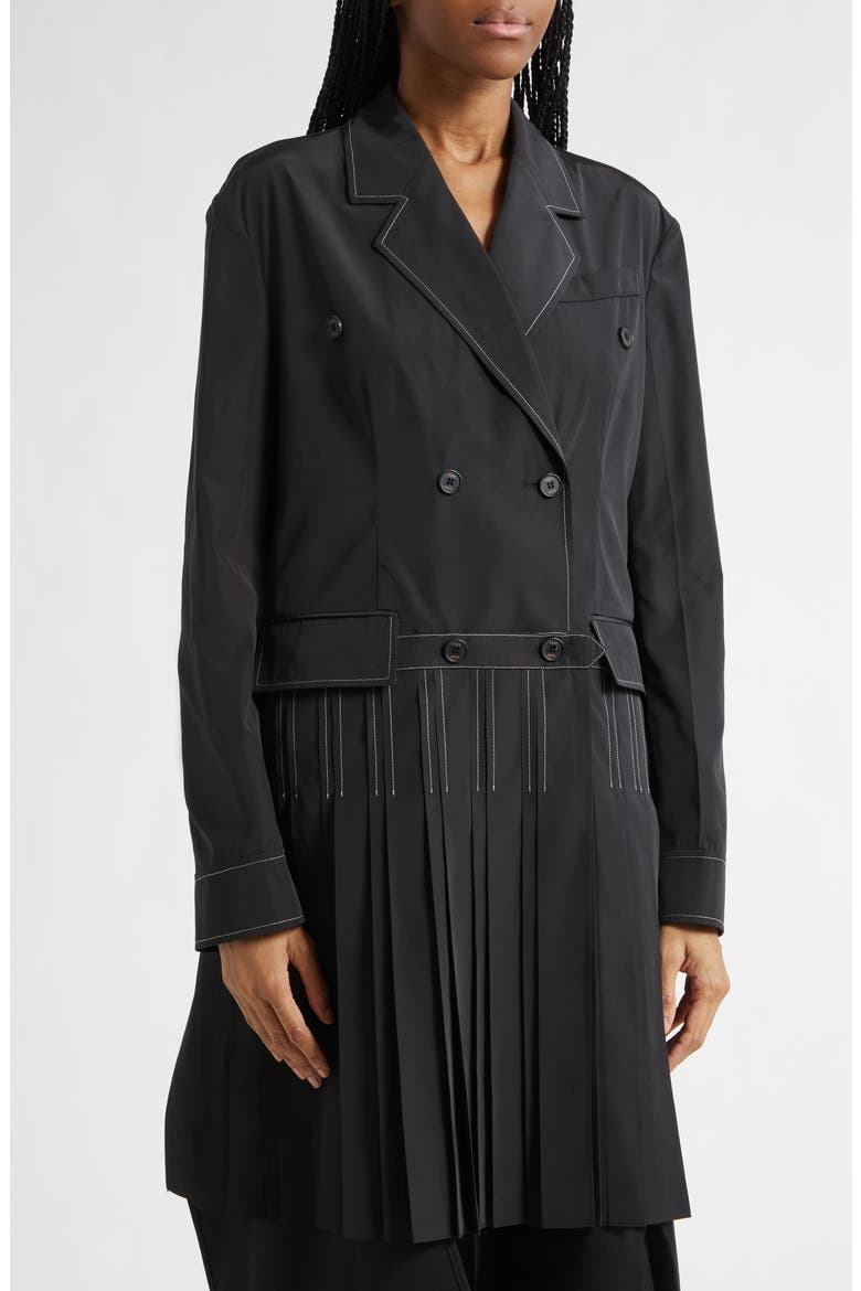 Convertible Pleated Jacket, Alternate, color, BLACK