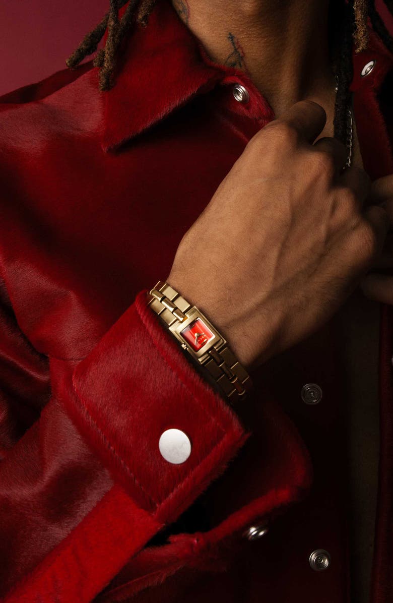 BREDA Relic Square Bracelet Watch, 16mm, Alternate, color, Gold