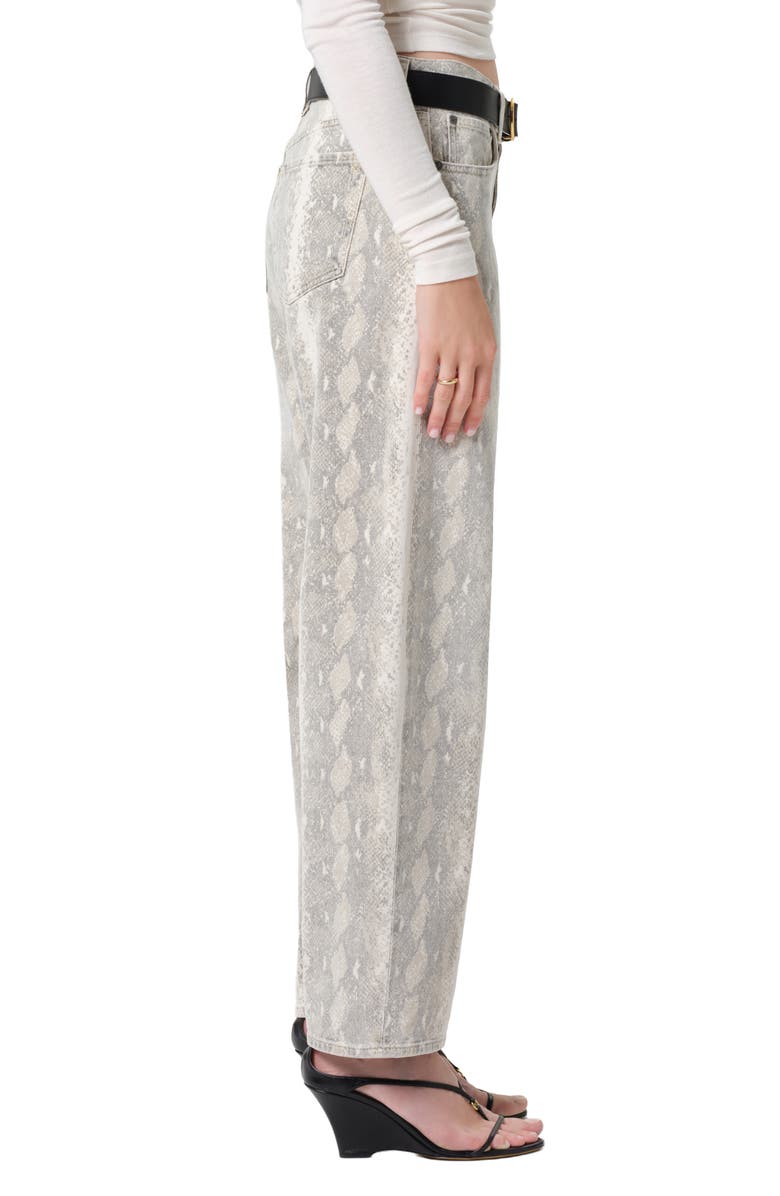 Citizens of Humanity Miro High Waist Relaxed Barrel Jeans, Alternate, color, Python Snake Print