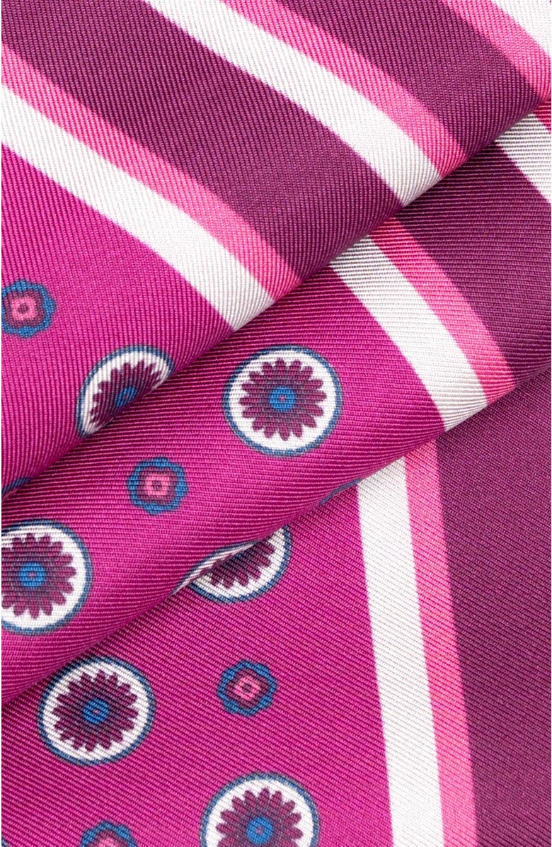 Elizabetta Pantera - Silk Pocket Square for Men, Alternate, color, Magenta