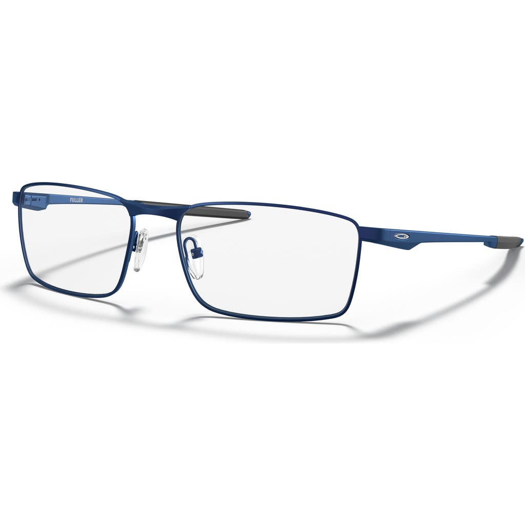 Oakley 57mm Rectangle Optical Glasses In Blue