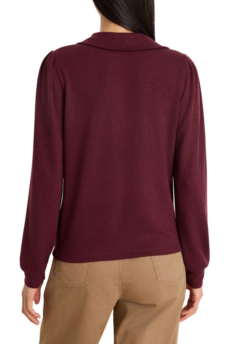 Cozy Puff Sleeve Tee, Alternate, color, WINTERBERRY