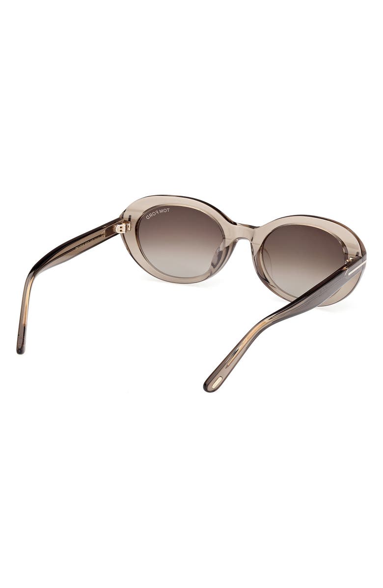 TOM FORD 54mm Gradient Oval Sunglasses, Alternate, color, Brown / Gradient Brown