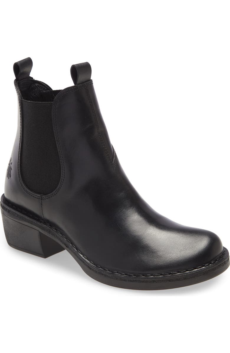 Fly London Meme Chelsea Boot, Main, color, 000 Black Rug