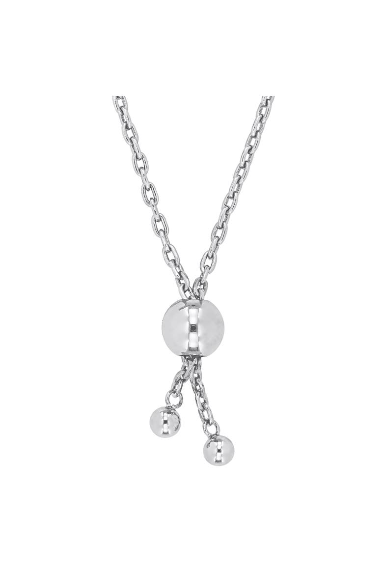 Moissanite Halo Adjustable Bolo Bracelet, Alternate, color, Sterling Silver