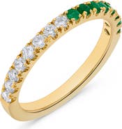 H.J. Namdar Half Diamond Half Emerald Ring