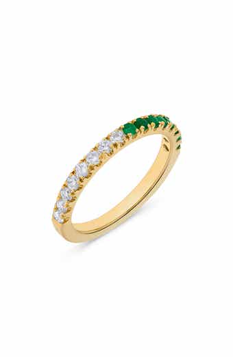 H.J. Namdar Half Diamond Half Emerald Ring
