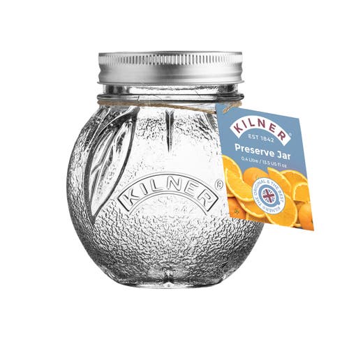 Kilner Orange Fruit Jar, 13.5 Ounce In Transparent