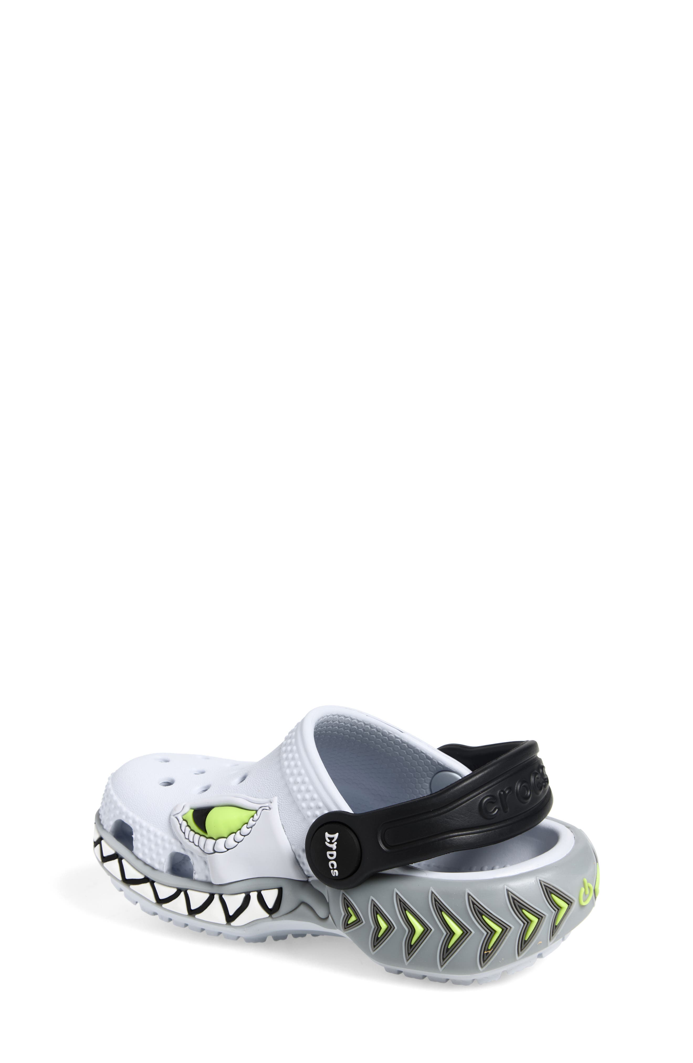 Kids' Classic Creature Lights Clog, Alternate, color, STEEL