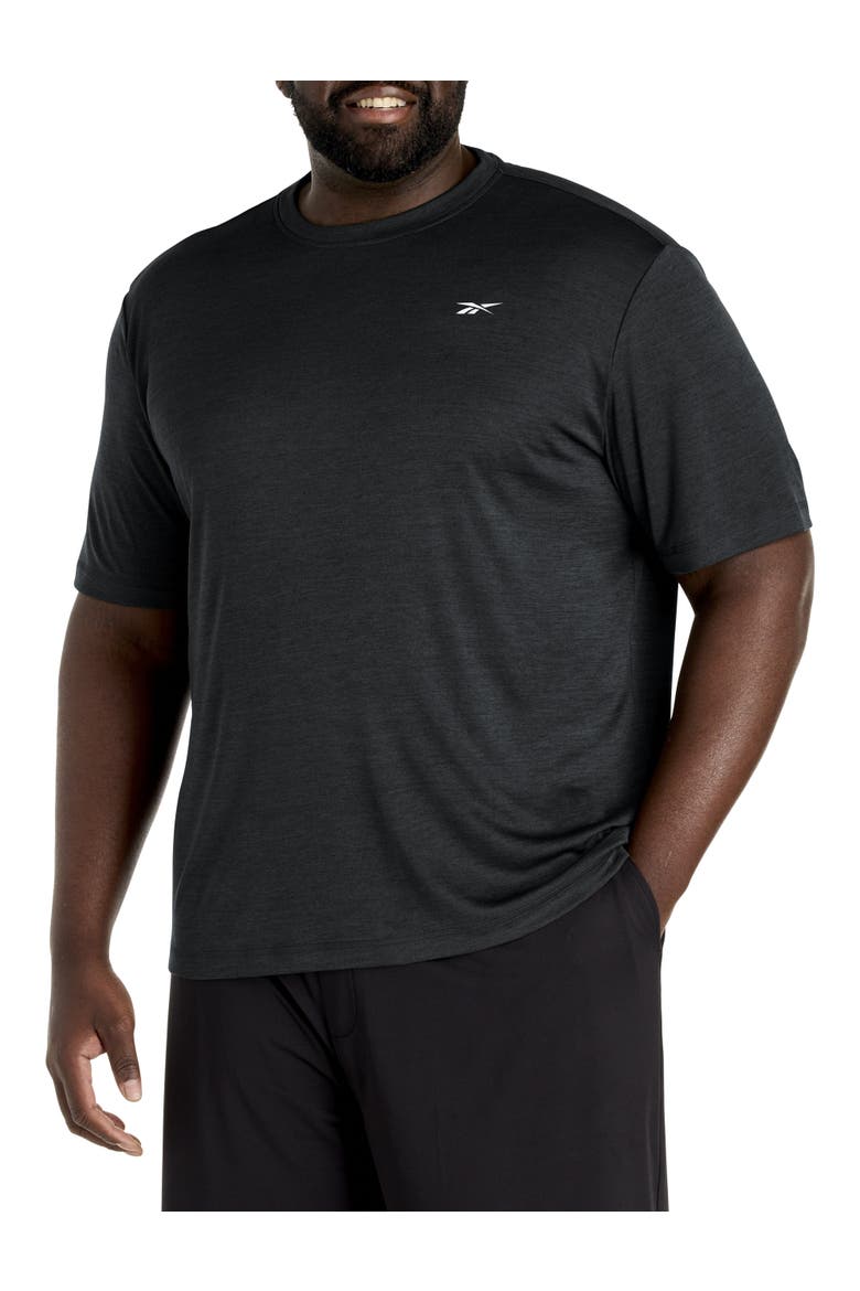 Big & Tall ID Train Melange Performance Tee, Main, color, BLACK