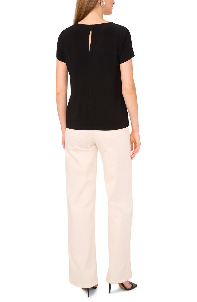 Vince Camuto V-Neck Dolman Sleeve Top, Alternate, color, Rich Black