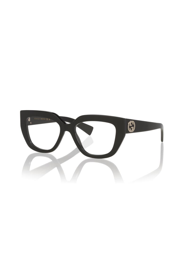53mm Cat Eye optical glasses, Main, color, Black