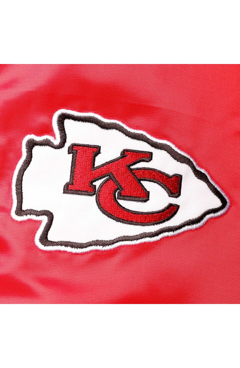STARTER Men's Starter Red/Yellow Kansas City Chiefs Leader Varsity Satin Full-Snap Jacket, Alternate, color, 
