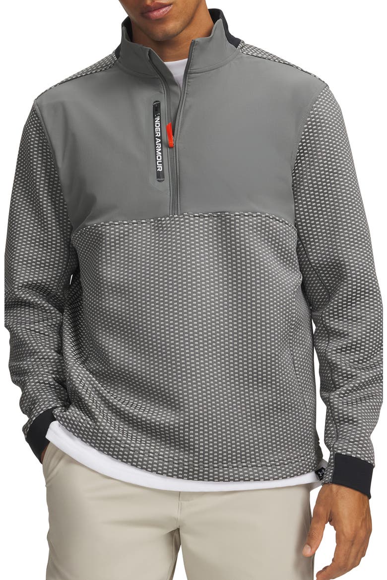 Drive Pro Hybrid Half Zip Pullover, Main, color, CLAY GREEN/ WHITE